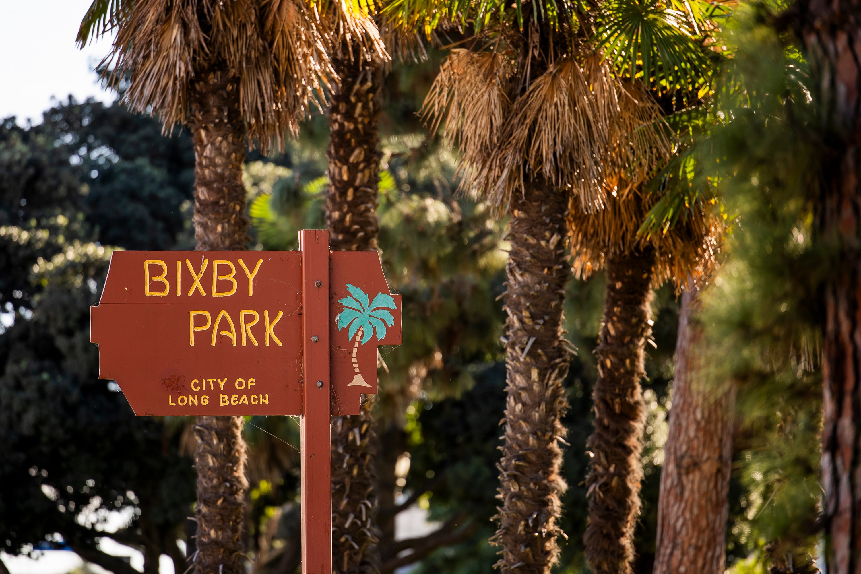 Brown sign at Bixby Park Brown sign at Bixby Park