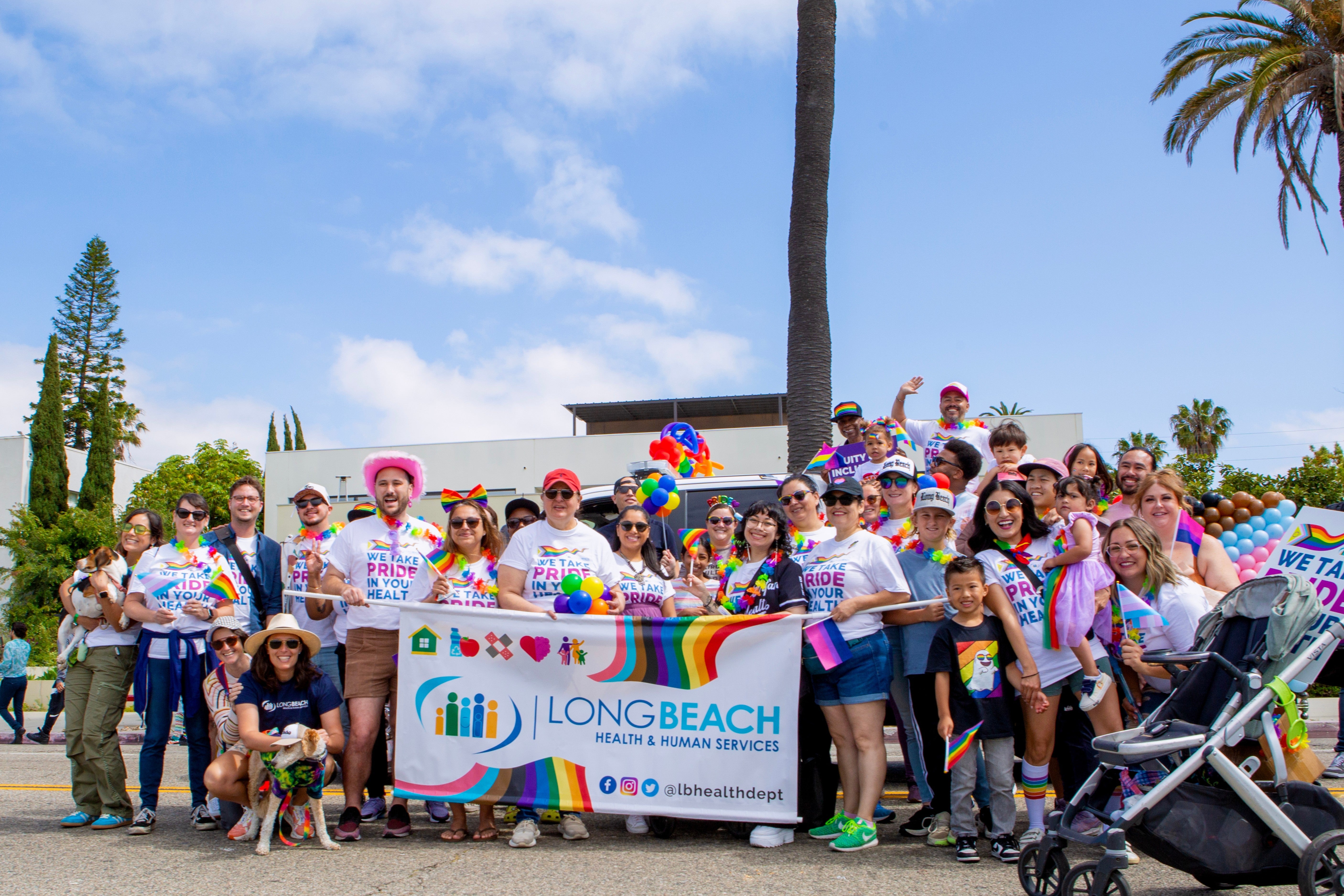 A large group of people celebrating Pride A large group of people celebrating Pride