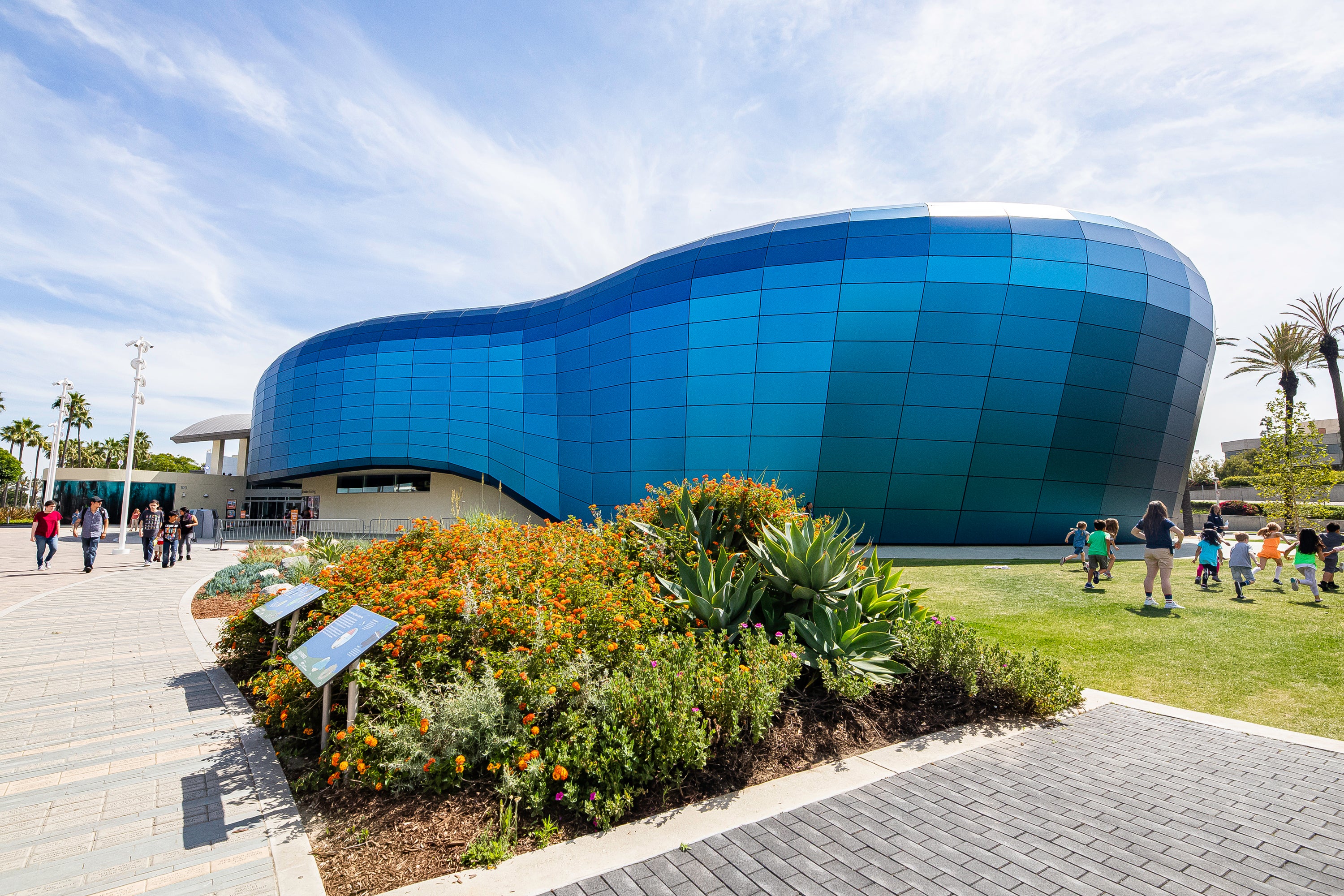 Blue facade of the Aquarium Blue facade of the Aquarium