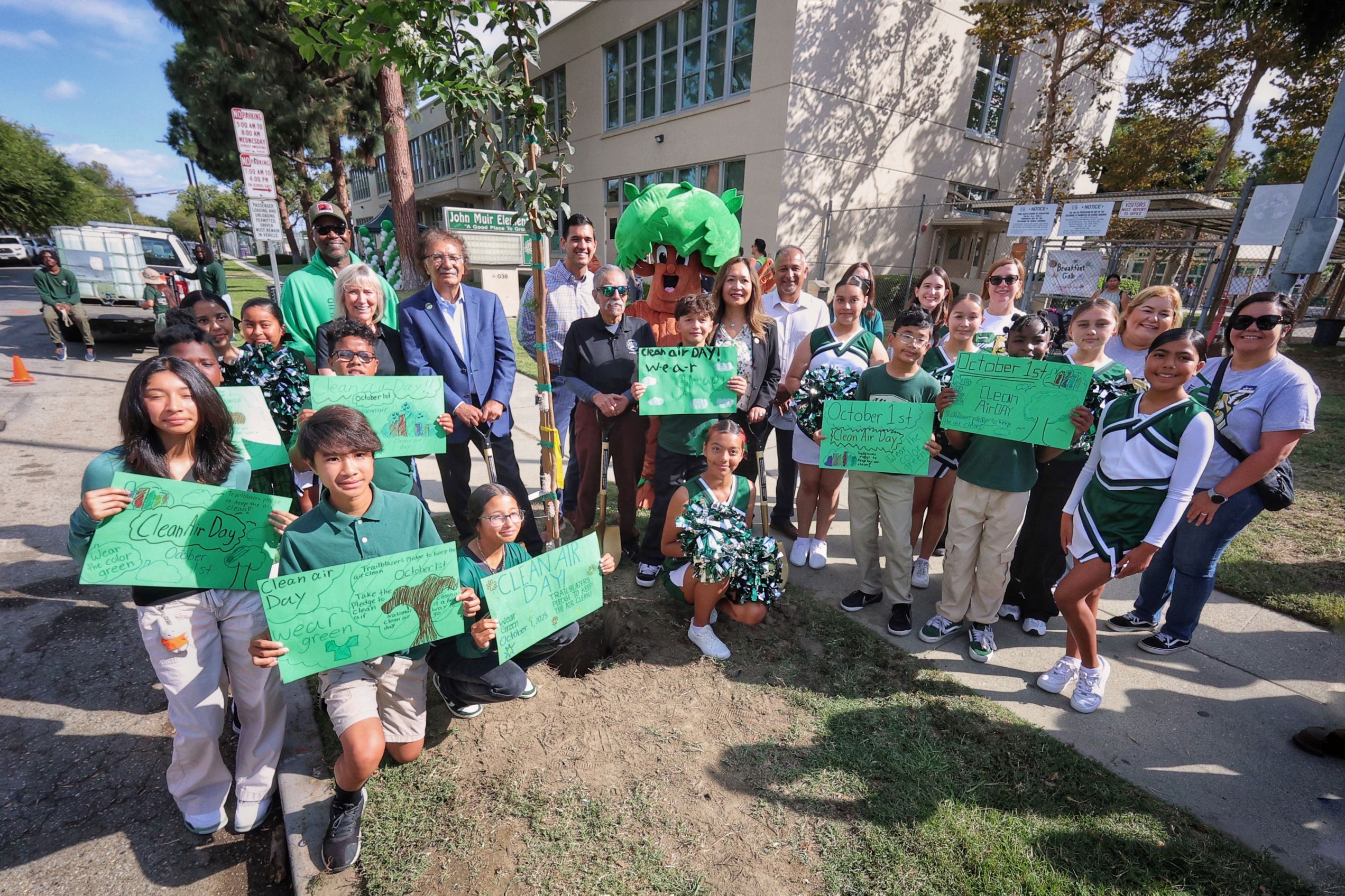 New trees are taking root at John Muir TK-8 Academy. New trees are taking root at John Muir TK-8 Academy.