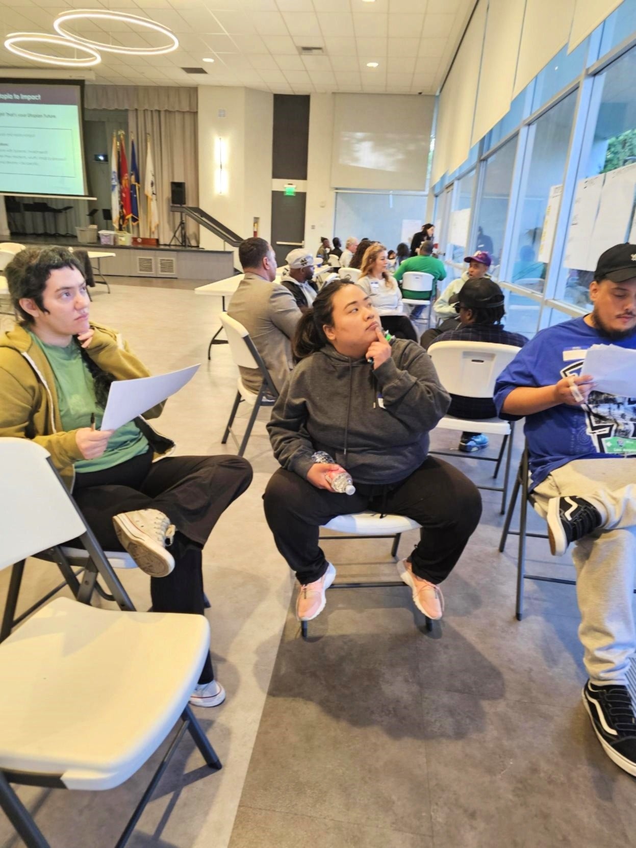 Residents attending a Love Your Block information session.