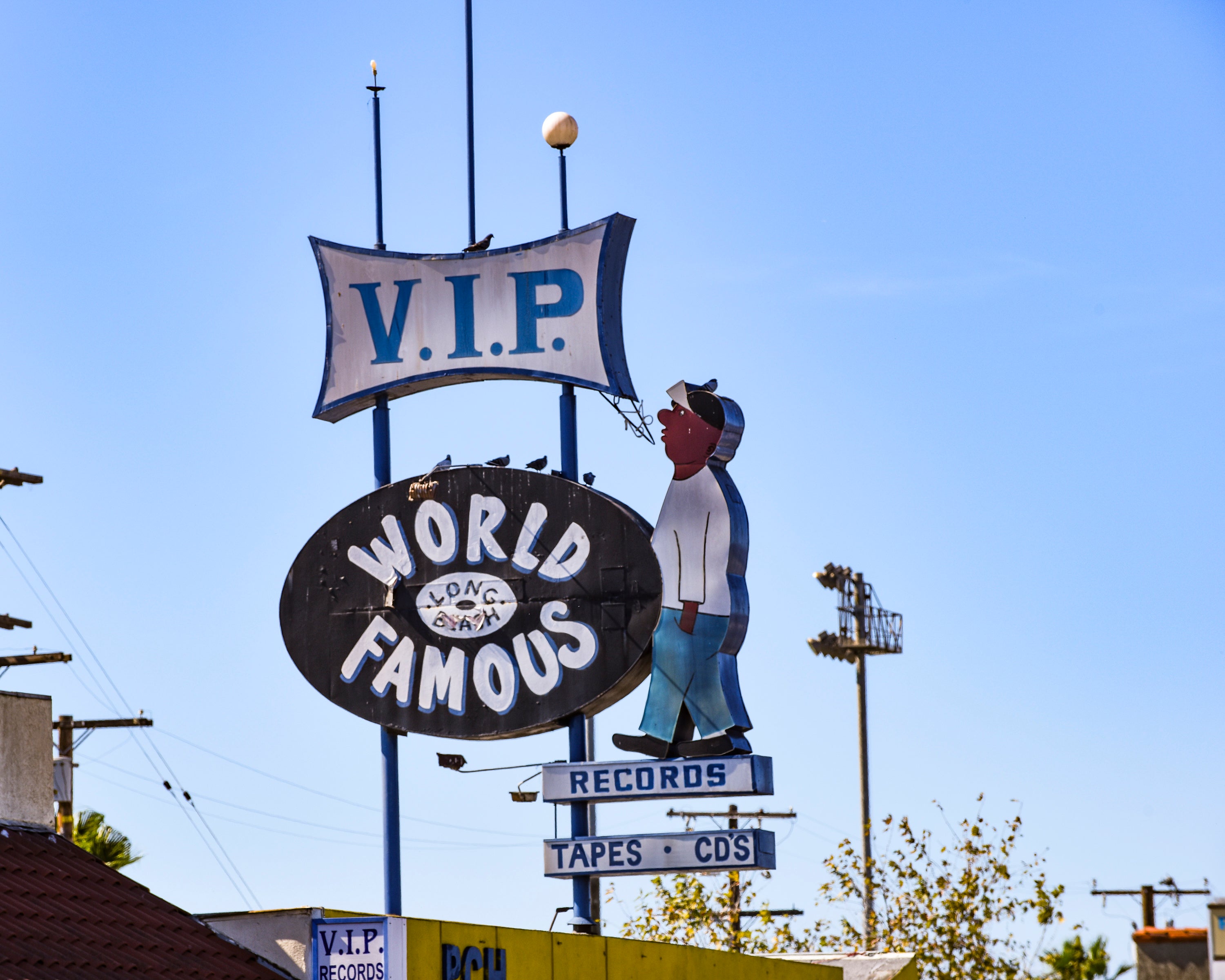 Historic VIP records sign in Long Beach 