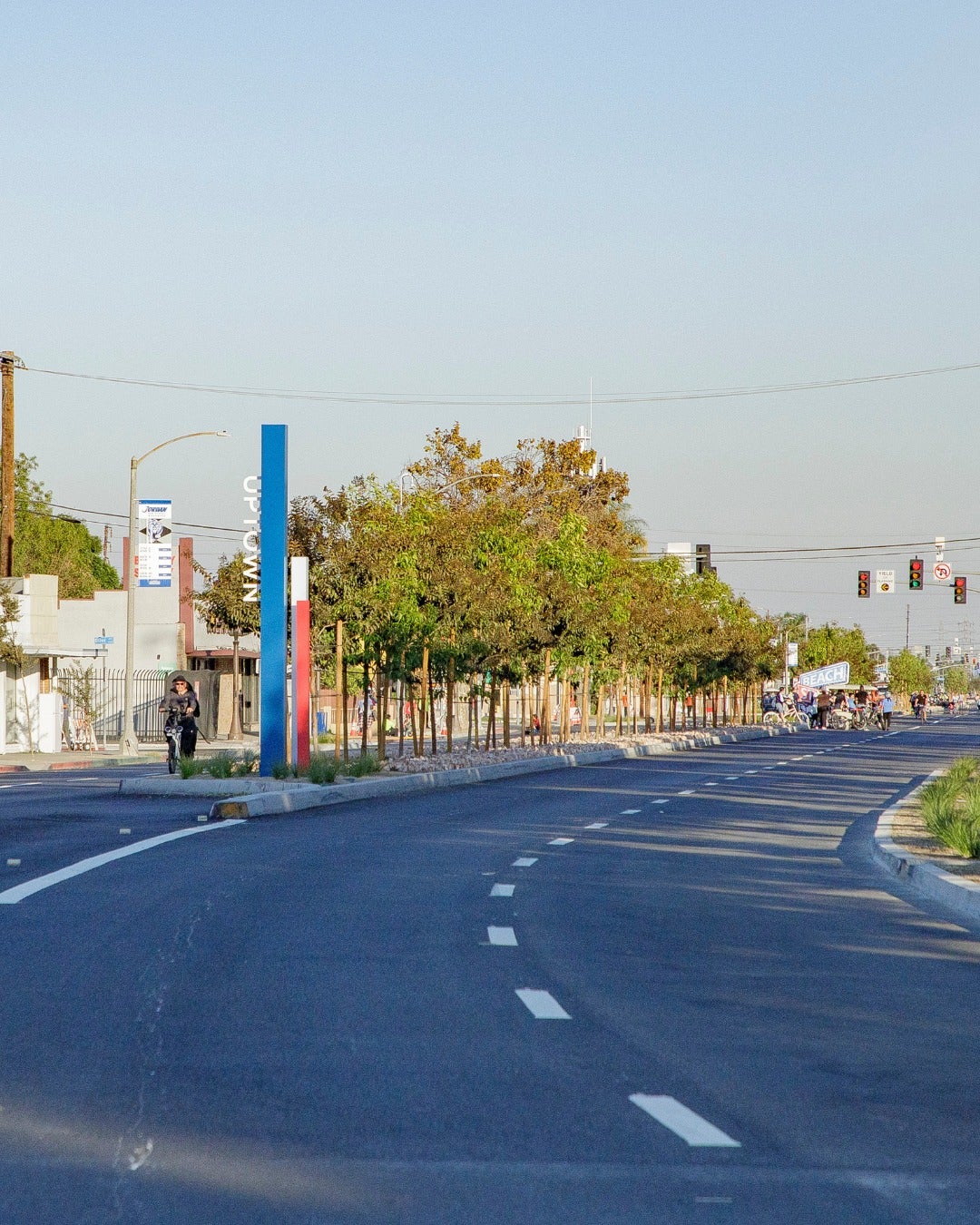 Empty street in Long Beach Empty street in Long Beach