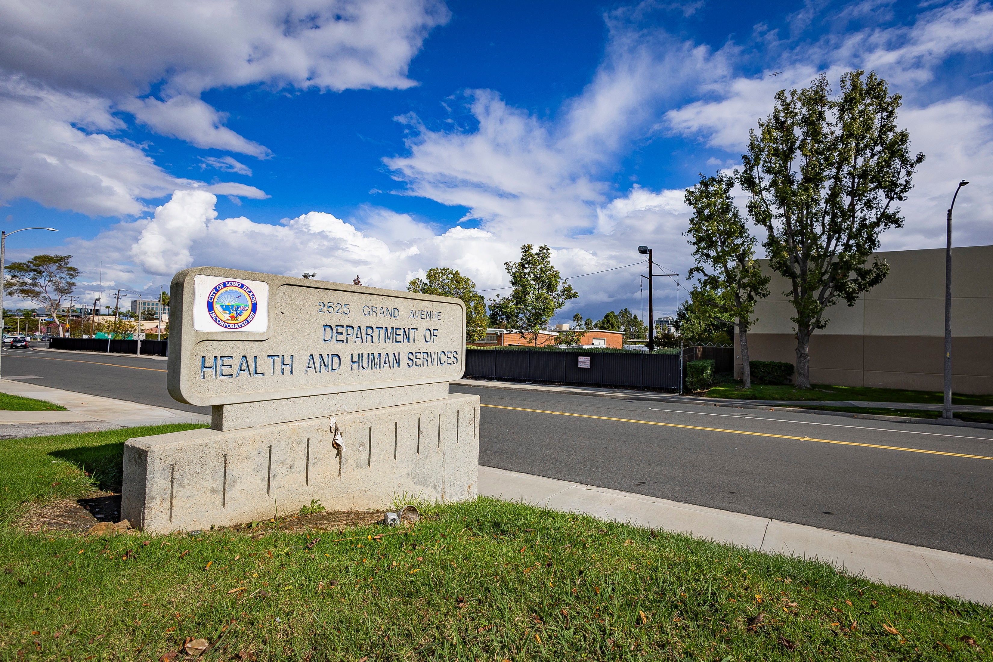 Sign outside of Health Department Building 