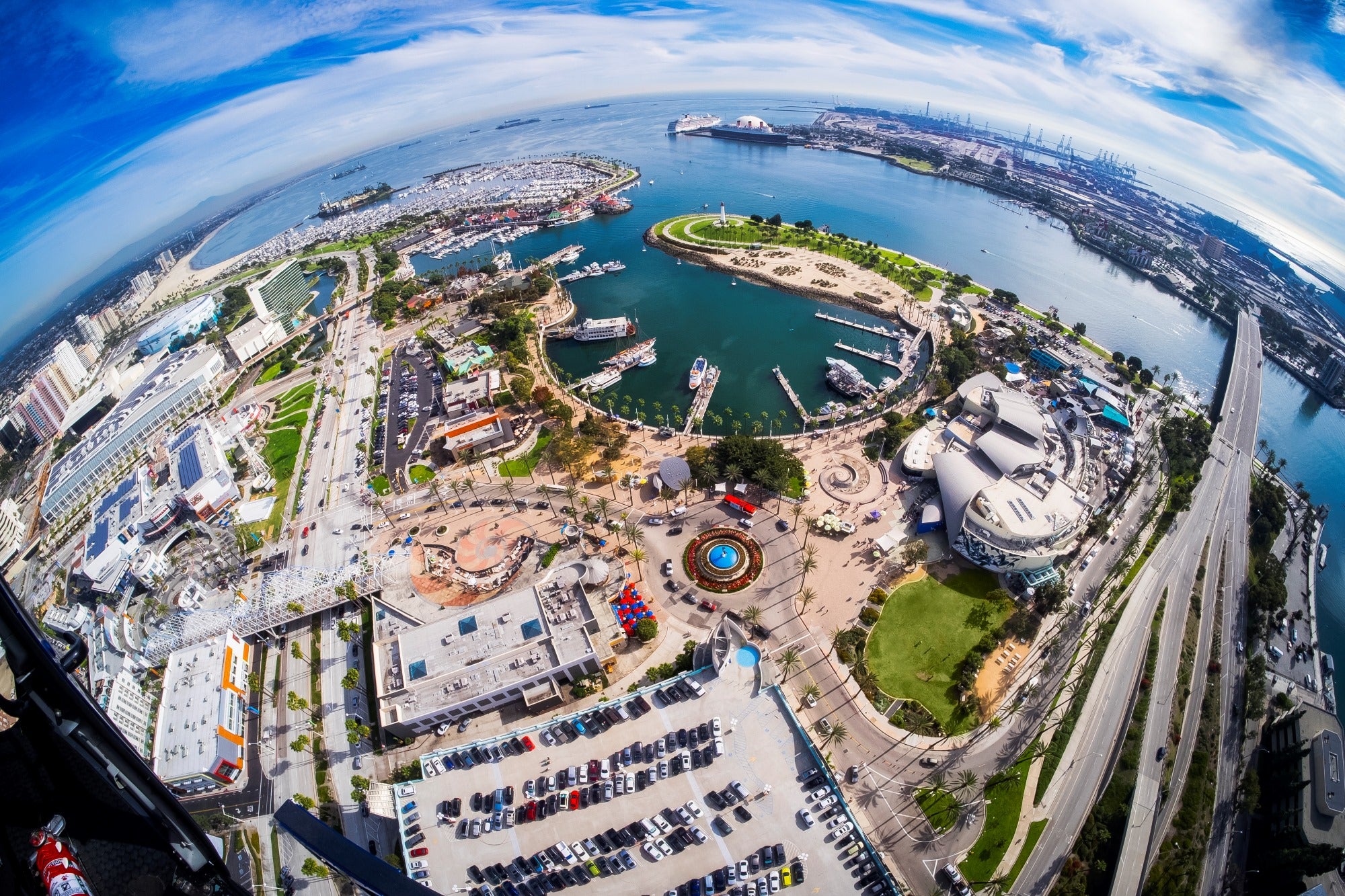 Aerial view of downtown Long Beach Aerial view of downtown Long Beach