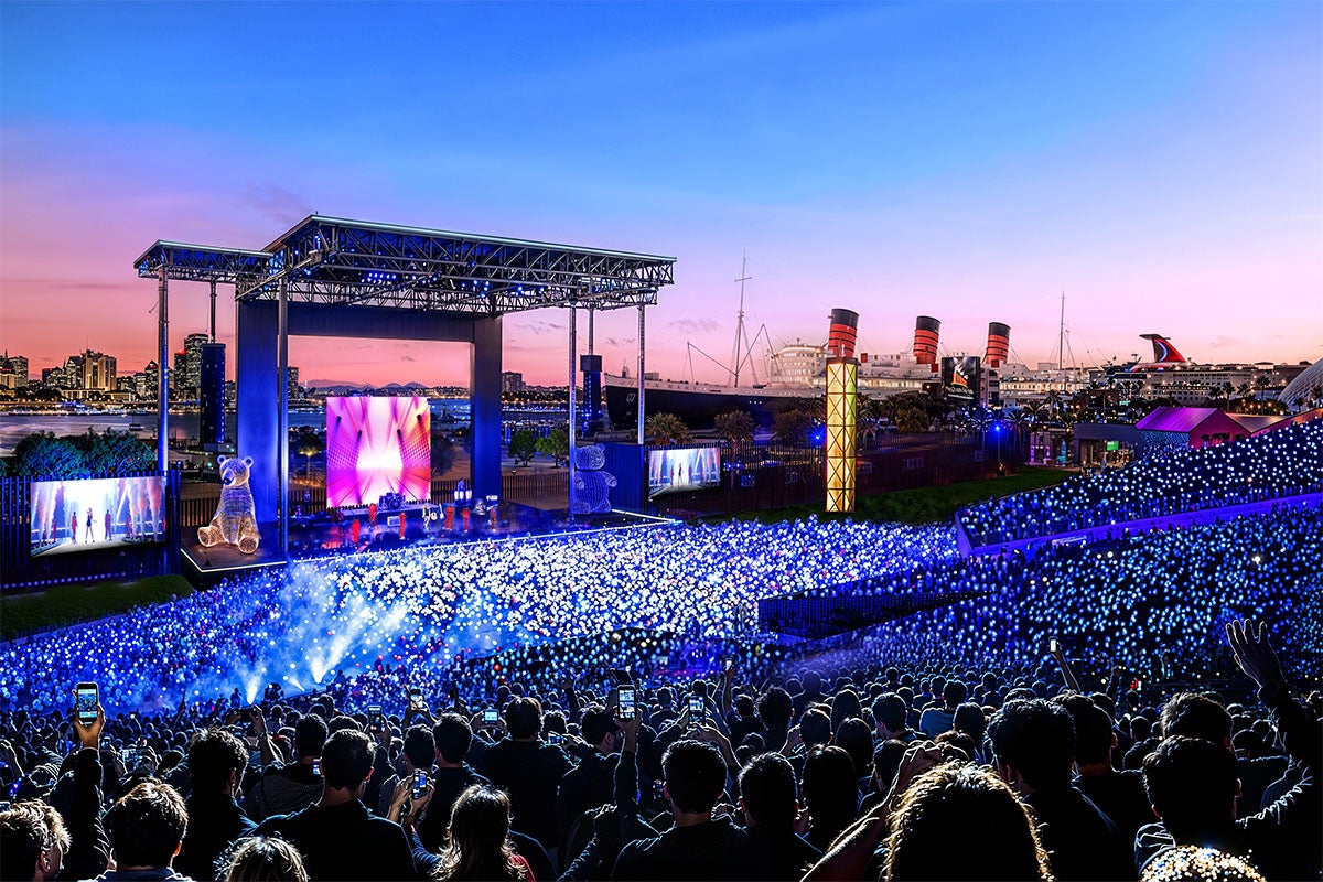 Concept drawing of Long Beach Bowl. Concept drawing of Long Beach Bowl.