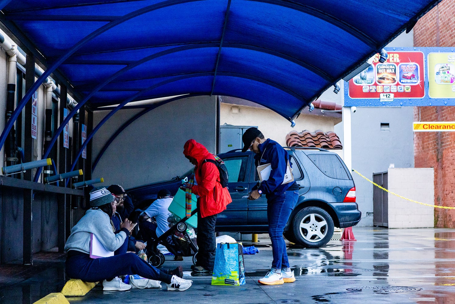 Homeless count taking place at car wash. Homeless count taking place at car wash.