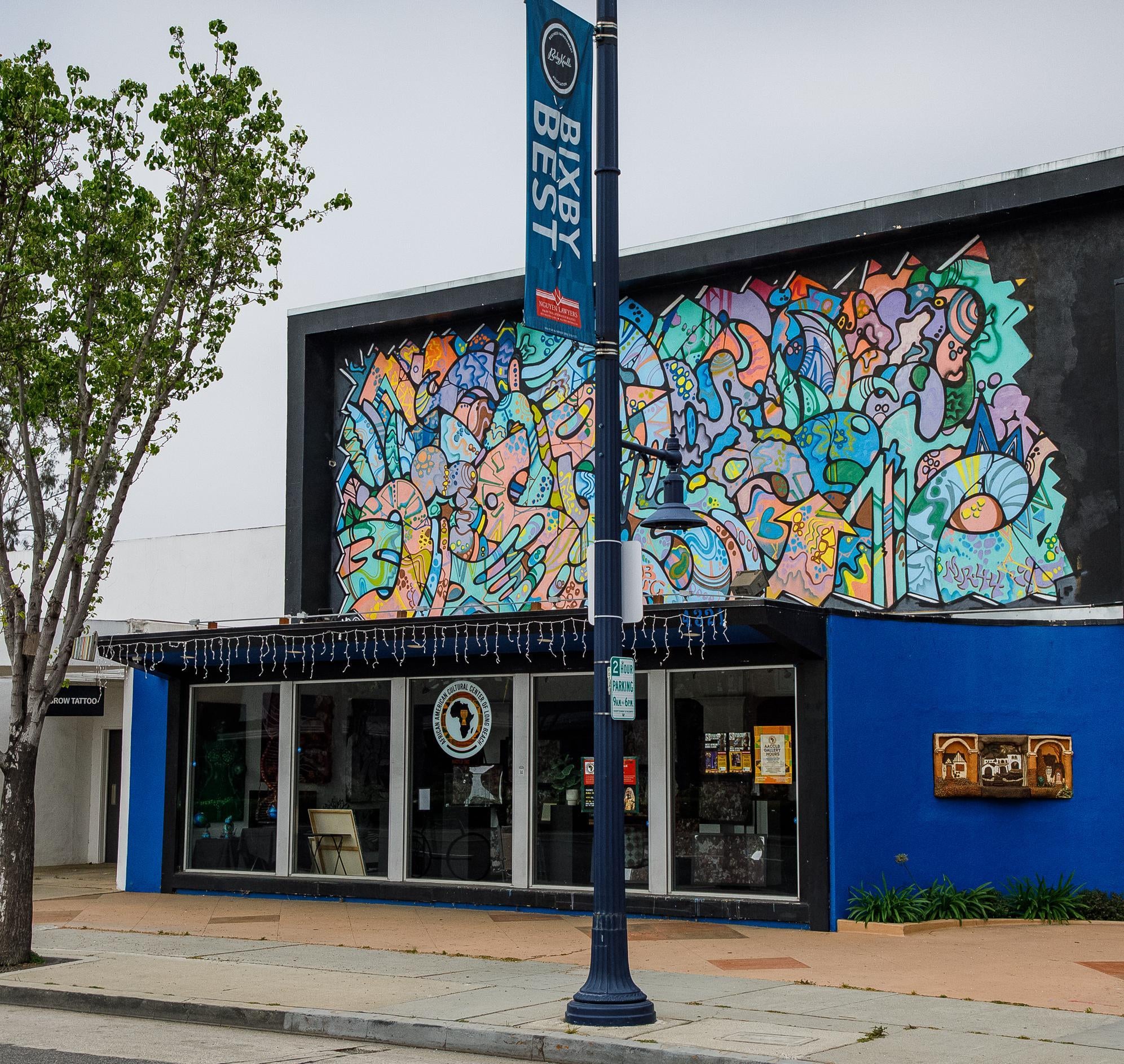 Front view of the Long Beach Expo Center.