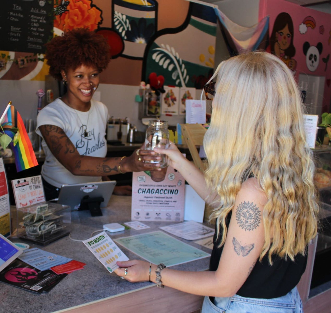 Bring Your Own Month- Customer bringing their own cup to Long Beach business