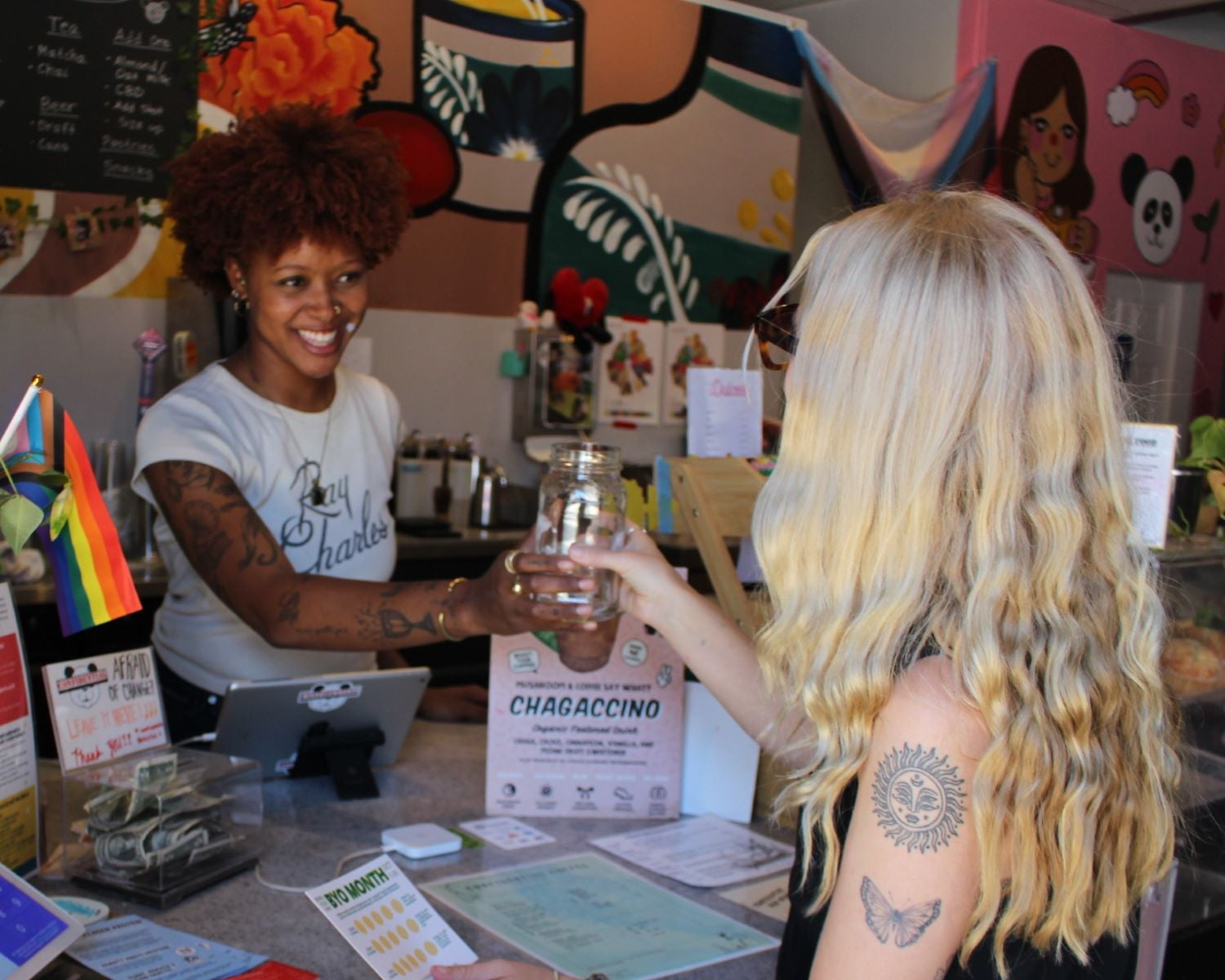 Bring Your Own Month- Customer bringing their own cup to Long Beach business Bring Your Own Month- Customer bringing their own cup to Long Beach business